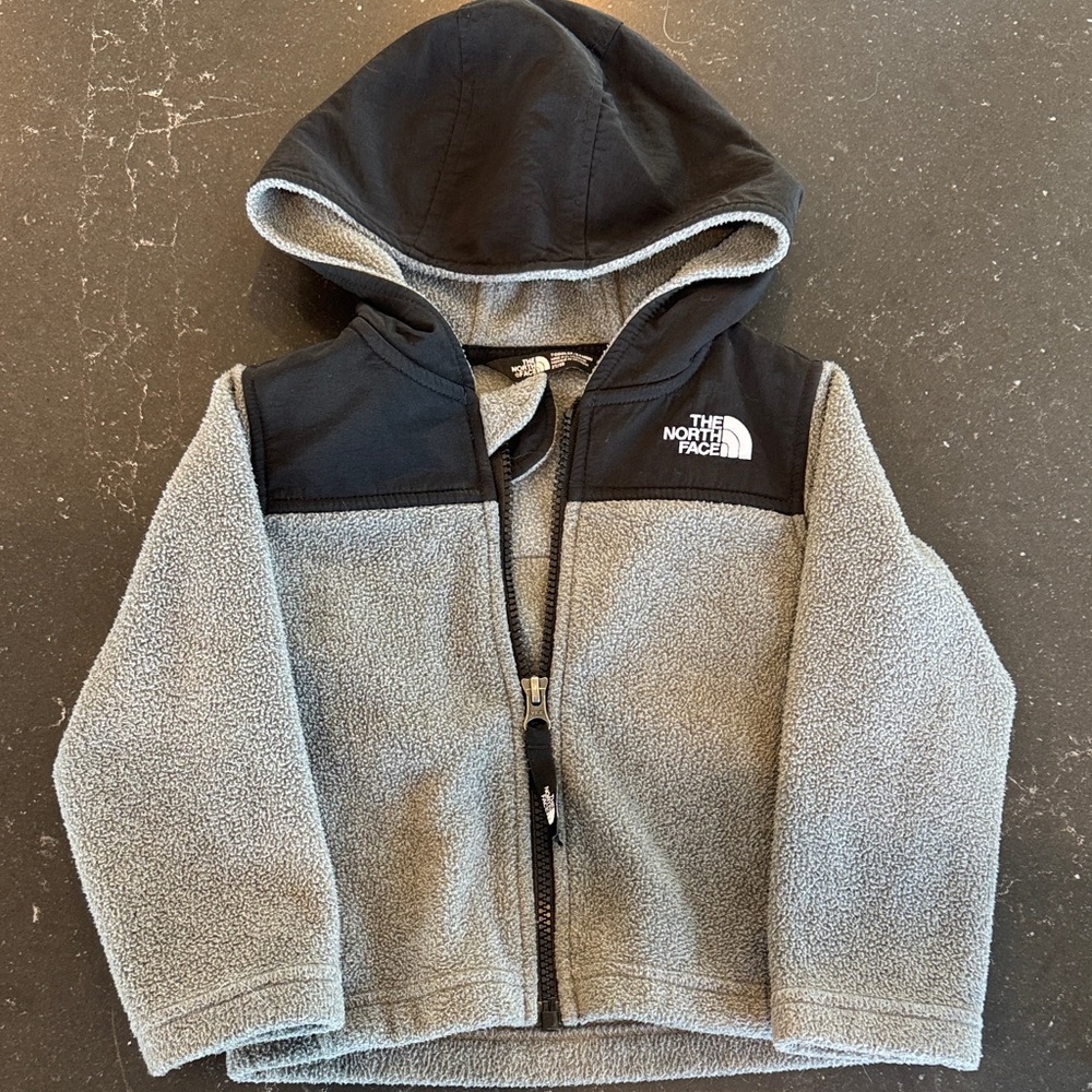 The North Face Toddler Gray and Black Fleece Jacket